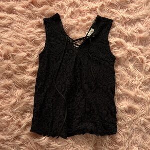 Black Lace Tank Top